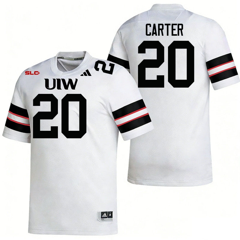 Incarnate Word Cardinals #20 Timothy Carter College Football Jerseys,Uniforms-White